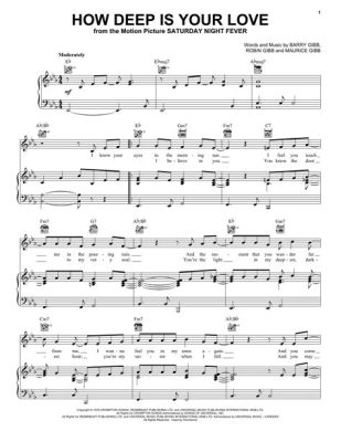 how deep is your love sheet music