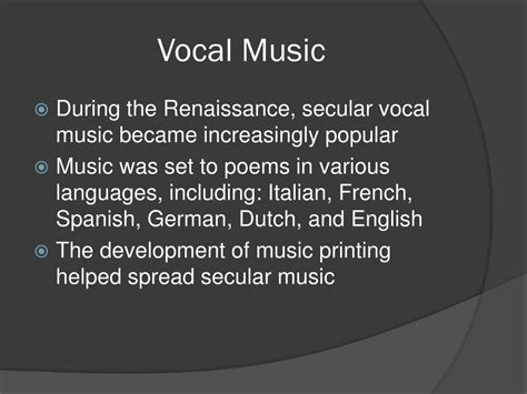 Select All the Elements Common in Renaissance Secular Music: A Cross-Perspective Analysis